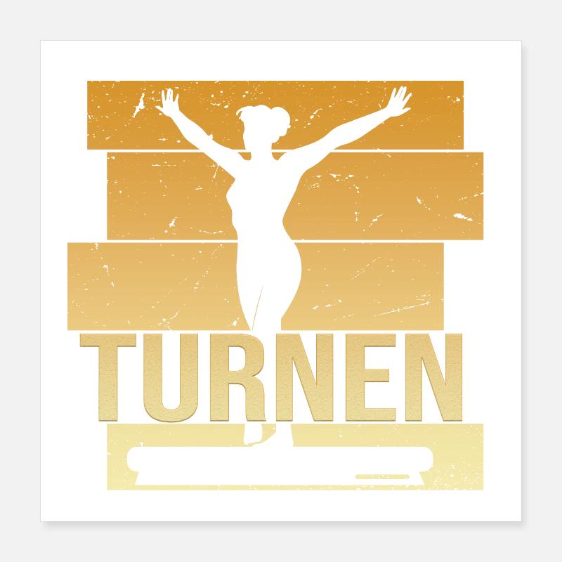 Turnen Poster 40x40 cm