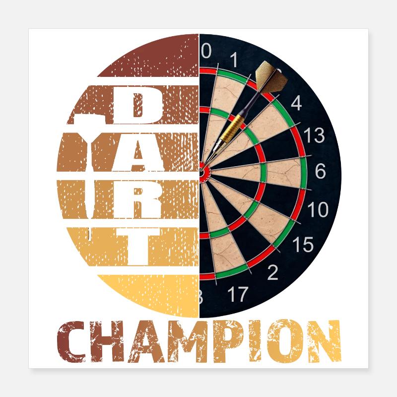 Dart Champion Poster 40x40 cm