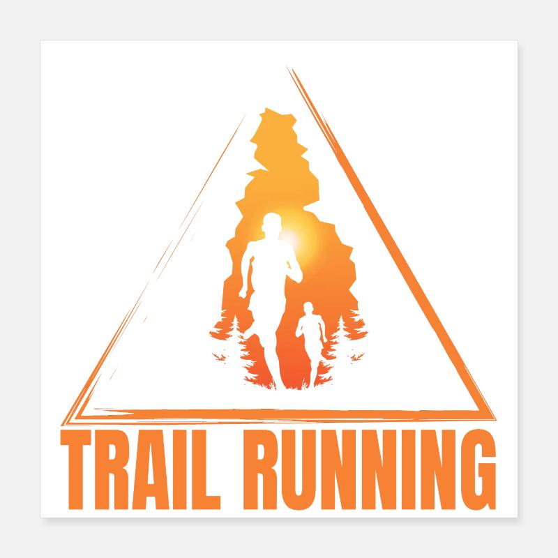 Trail Running Poster 40x40 cm