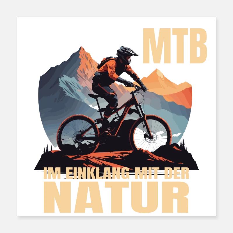 MTB - Im Einklang mit der Natur Poster 40x40 cm