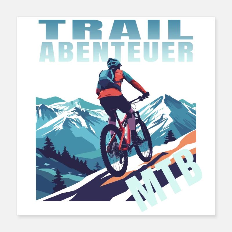 Trail Abenteuer Poster 40x40 cm