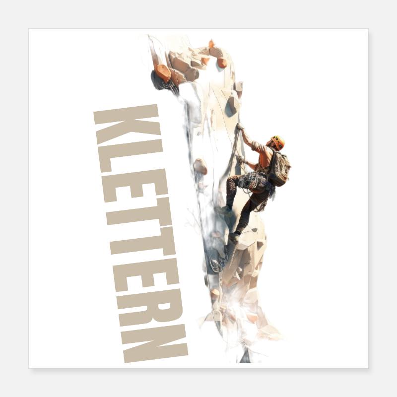 Klettern Poster 40x40 cm