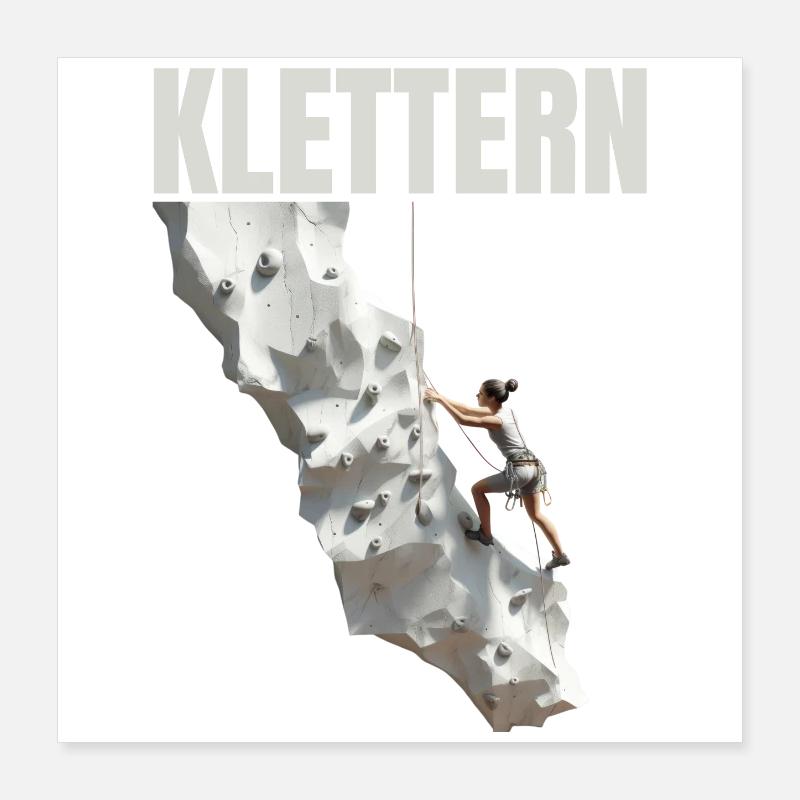 Klettern Poster 40x40 cm