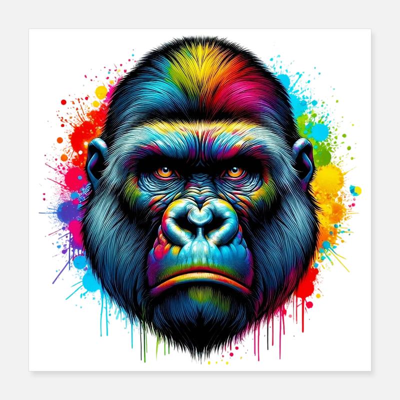 Gorille Poster 40 x 40 cm