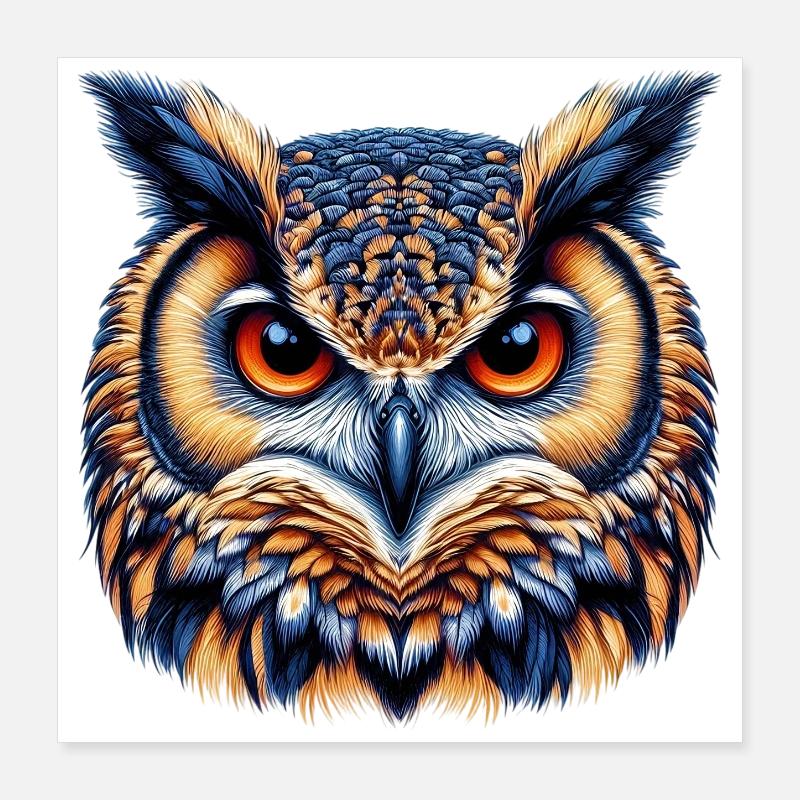 Eule Poster 40x40 cm