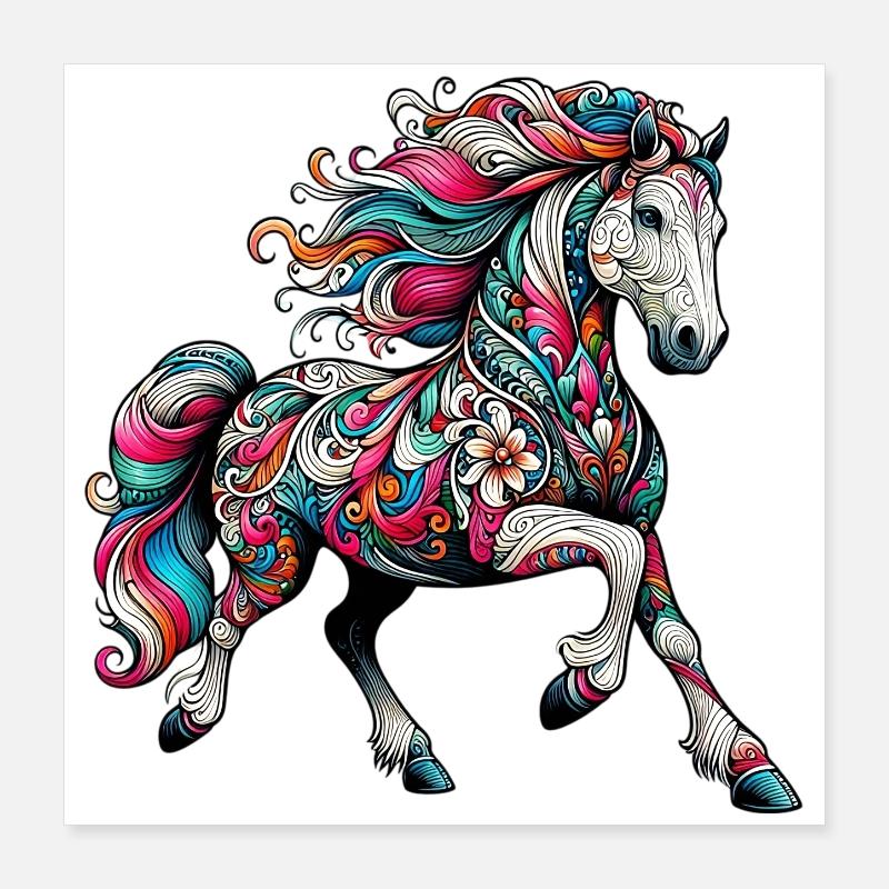 Cheval Poster 40 x 40 cm