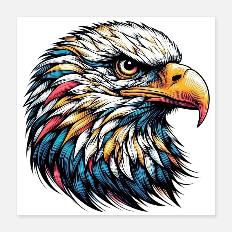 Eagle Poster 16" x 16" (40x40 cm)