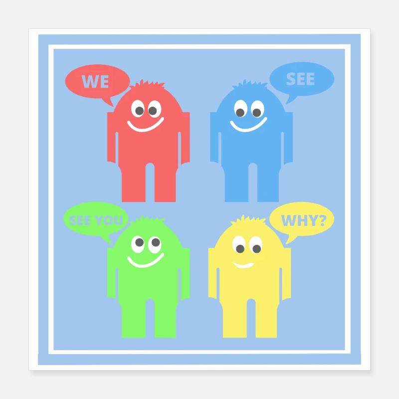 Drôles d’hommes Poster 40 x 40 cm