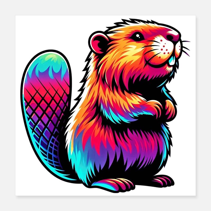 Castor Poster 40 x 40 cm