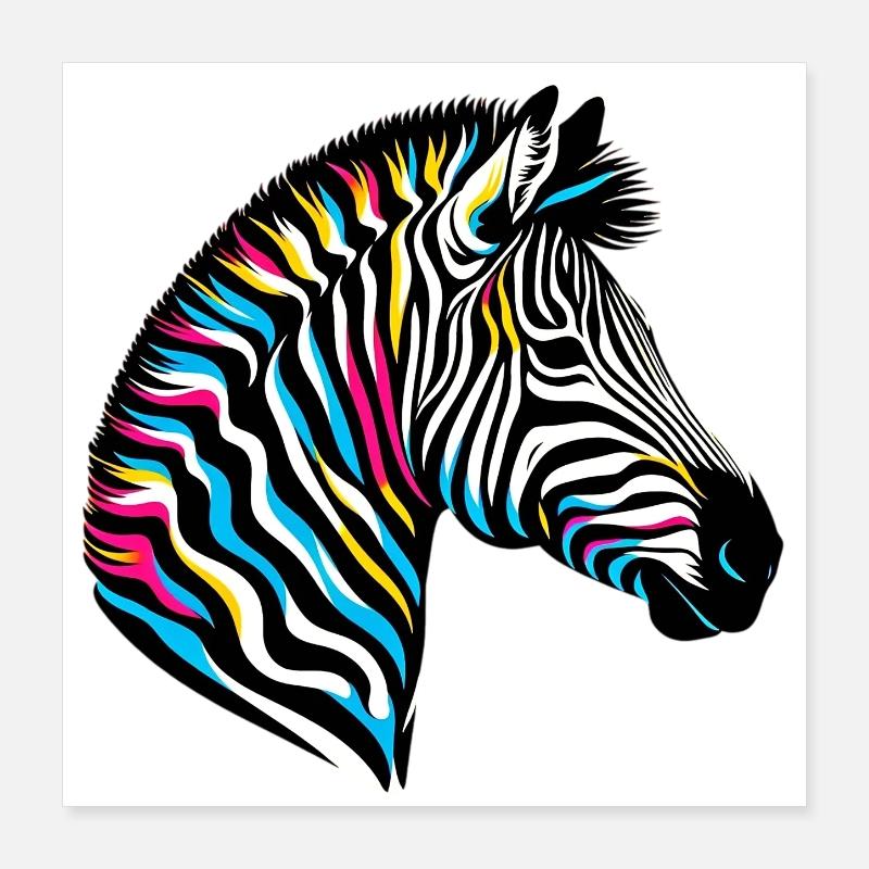 Zebra Poster 40x40 cm