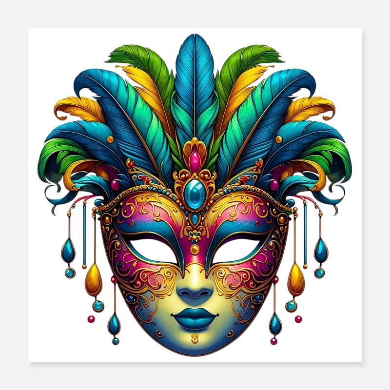 Masque du Carnaval de Venise Poster 40 x 40 cm