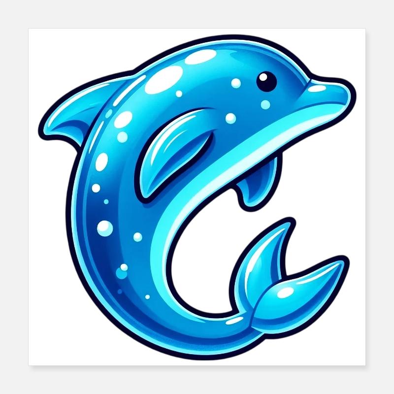 Dauphin Poster 40 x 40 cm