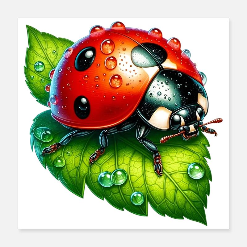 Marienkäfer Poster 40x40 cm