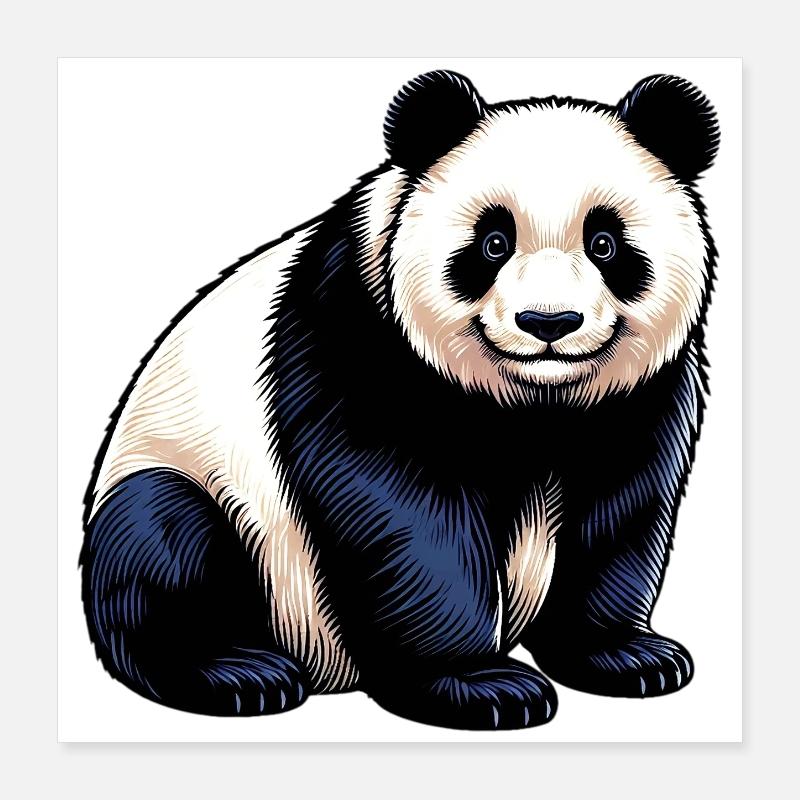 Panda Poster 40x40 cm