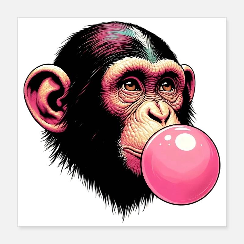 Affe Poster 40x40 cm