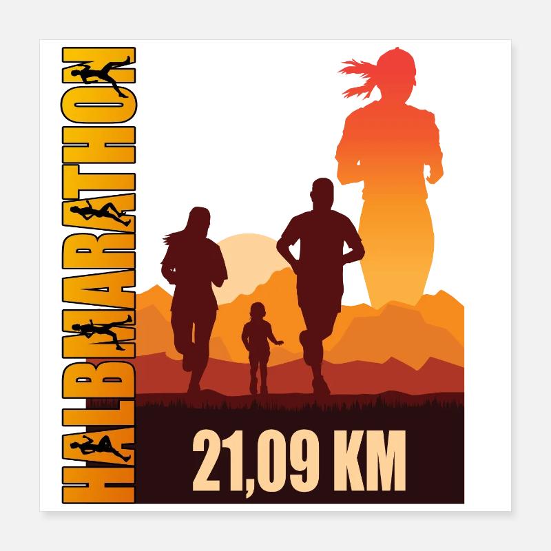 21.09 KM - Halbmarathon Poster 40x40 cm