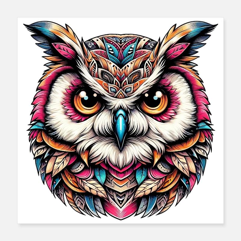 Owl Poster 16" x 16" (40x40 cm)