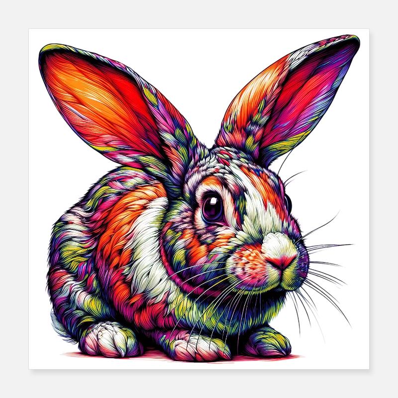 Lapin Poster 40 x 40 cm