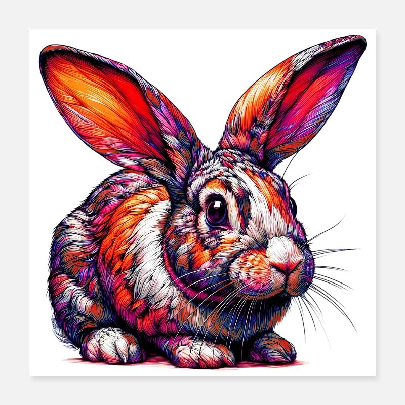 Rabbit Poster 16" x 16" (40x40 cm)