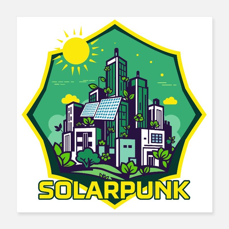 Solarpunk Poster 40x40 cm