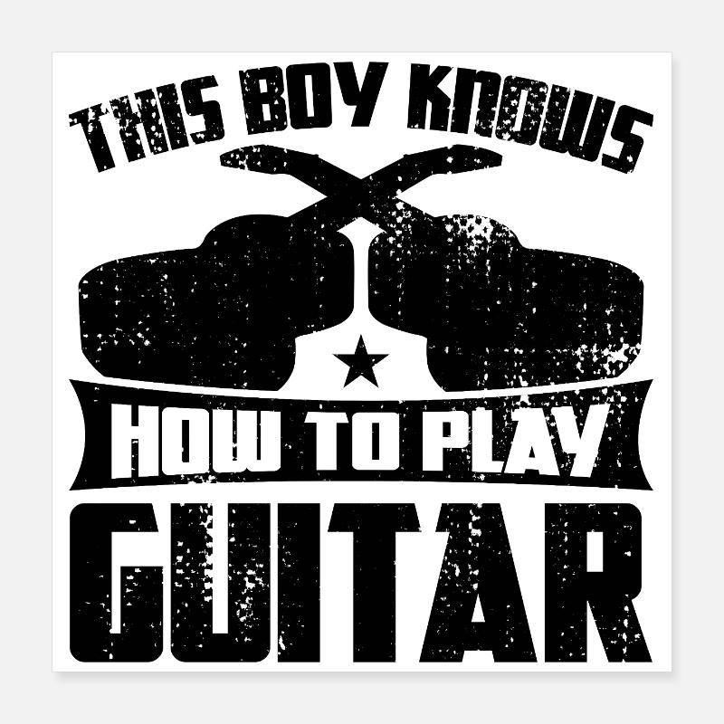 Guitar boy Poster 16" x 16" (40x40 cm)