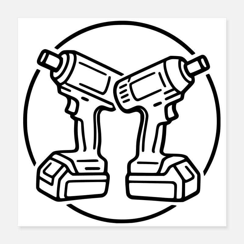 Schrauber Poster 40x40 cm