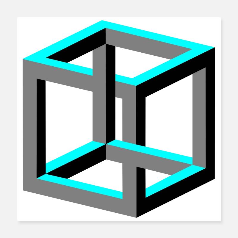 Cube Poster 40 x 40 cm