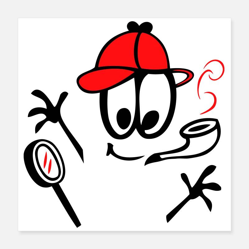 Detective with Whistle Poster 16" x 16" (40x40 cm)