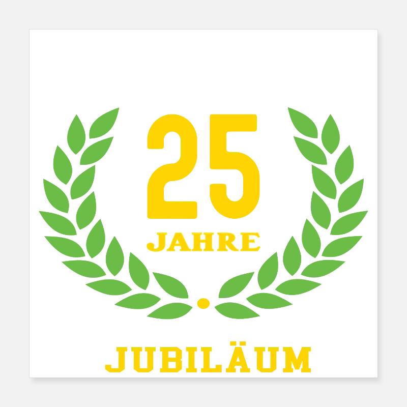 25e ans anniversaire du salon de coiffure Poster 40 x 40 cm