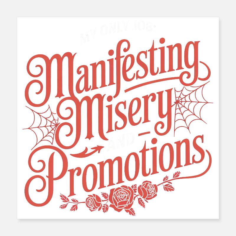 Manifester la misère et les promotions Poster 40 x 40 cm