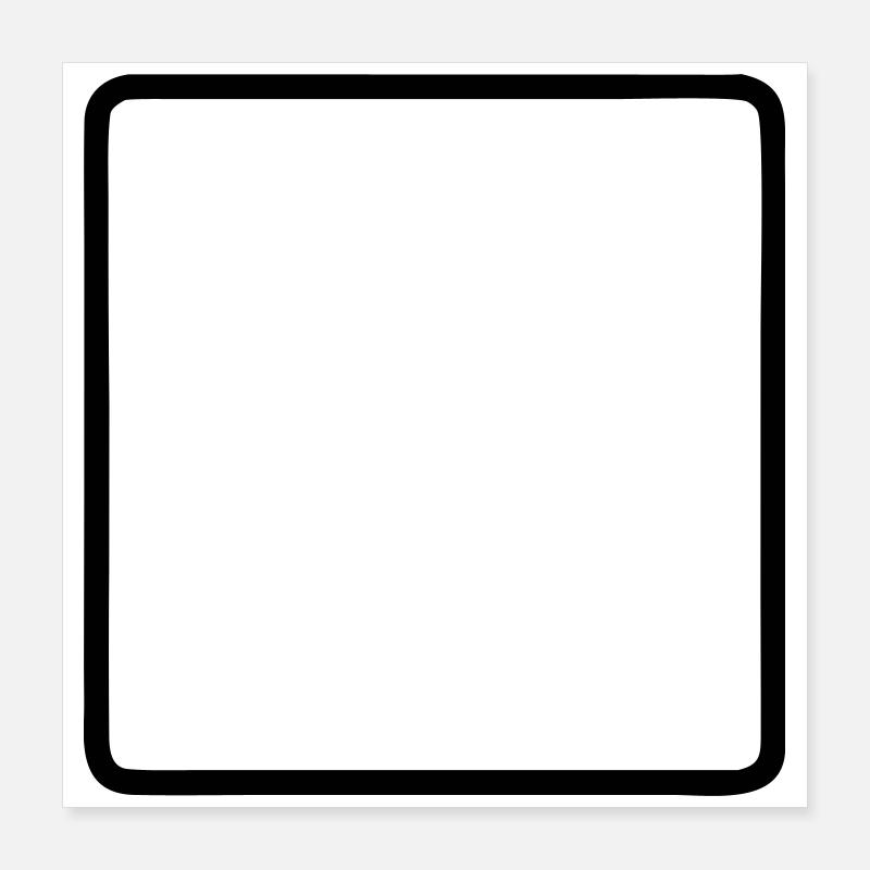 Square Frame Rounded Outline Poster 16" x 16" (40x40 cm)