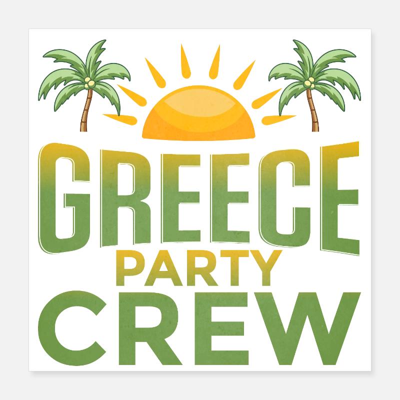 Équipe du parti grec Poster 40 x 40 cm