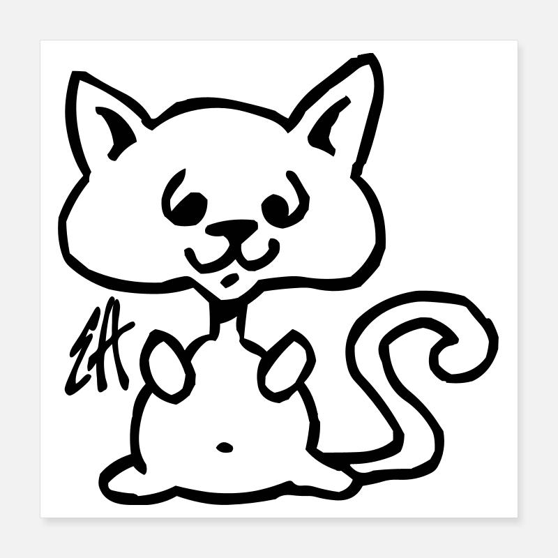 Katze Poster 40x40 cm