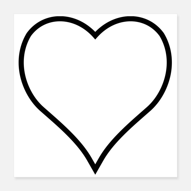 cuore Poster 40x40 cm