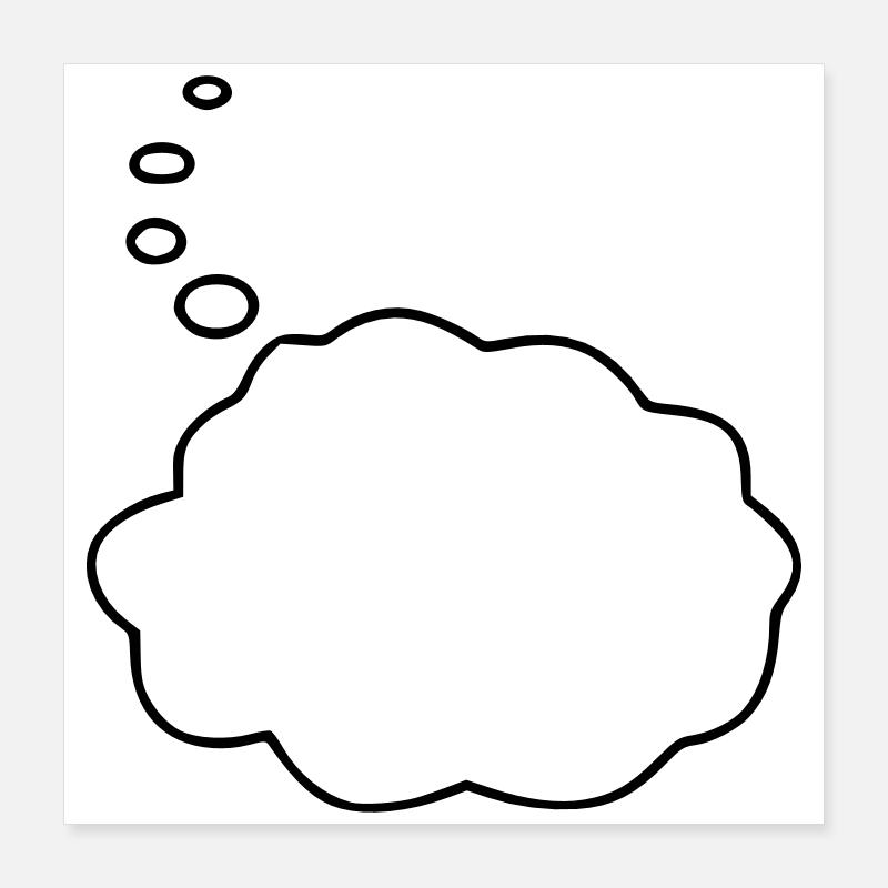 Speech Bubble / Thought Bubble Poster 16" x 16" (40x40 cm)