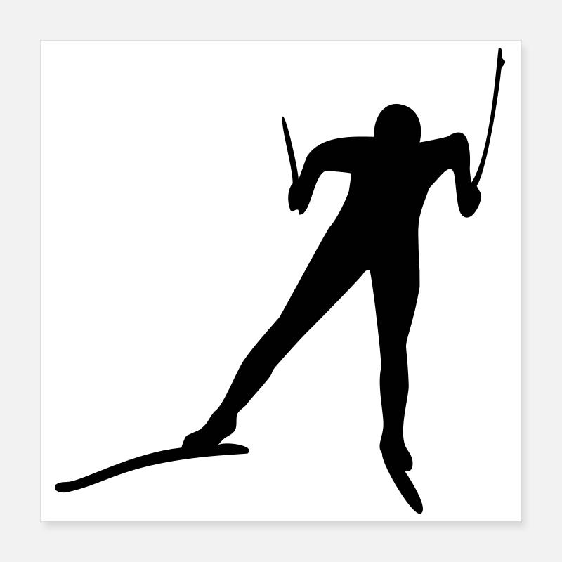 skiing Poster 16" x 16" (40x40 cm)