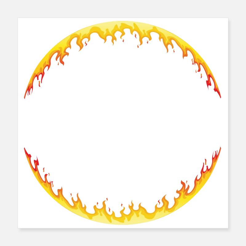 Feuerkreis | circle on fire Poster 40x40 cm