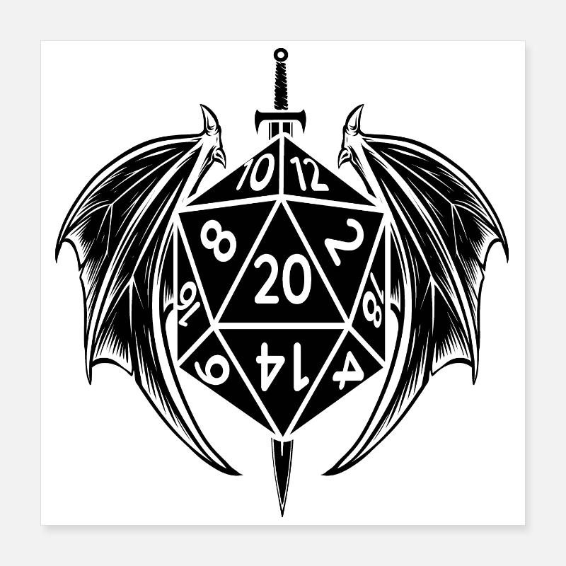 pen and paper dm cube Poster 16" x 16" (40x40 cm)