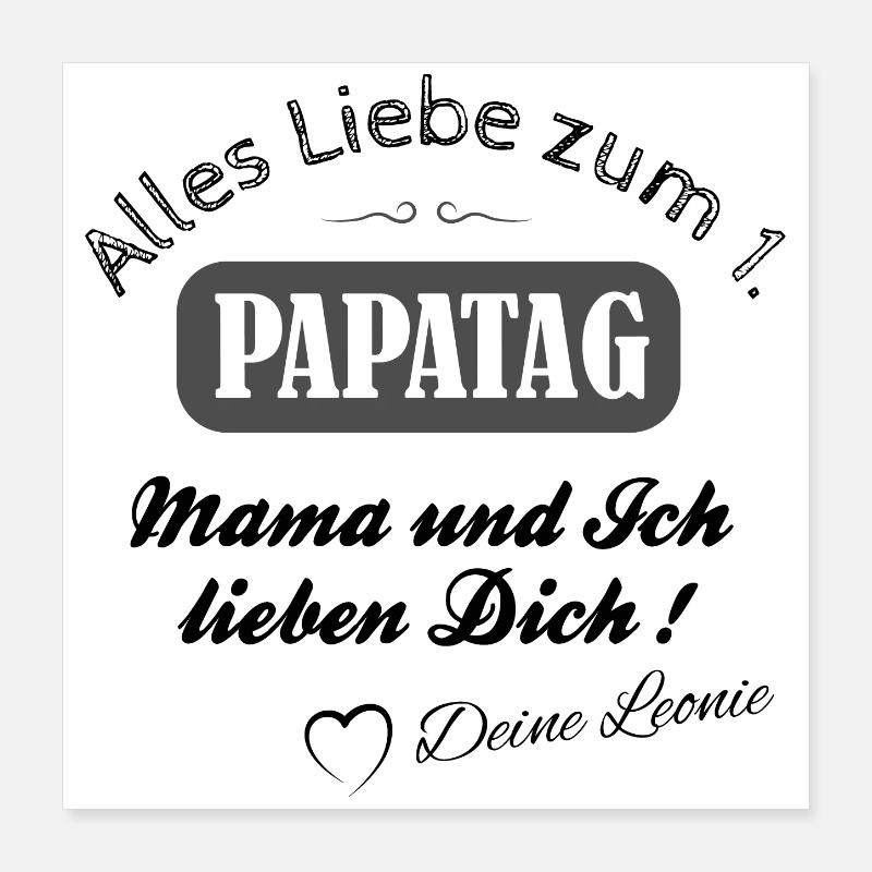 vatertag papa tag väter symbol Poster 40x40 cm