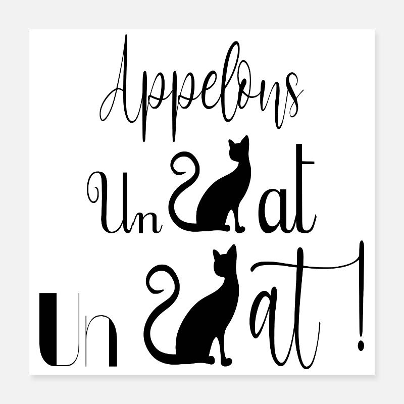 chat Poster 40 x 40 cm
