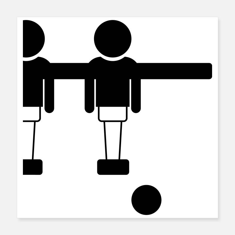 Conception rétro du baby-foot - Marqueur de buts Poster 40 x 40 cm