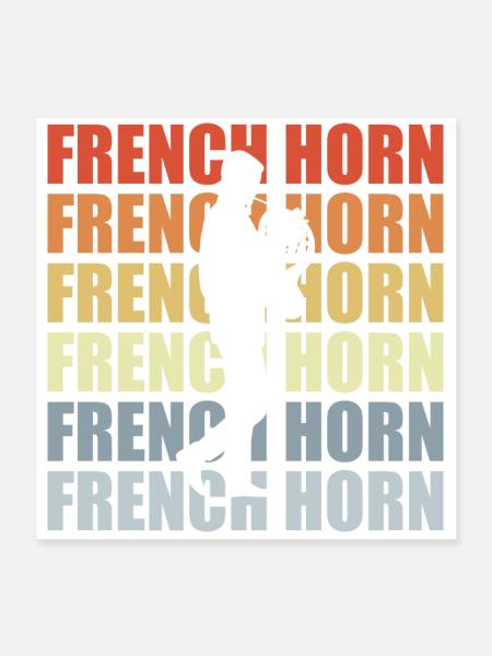 Klaxon rétro - Poster 40 x 40 cm - blanc - Devant
