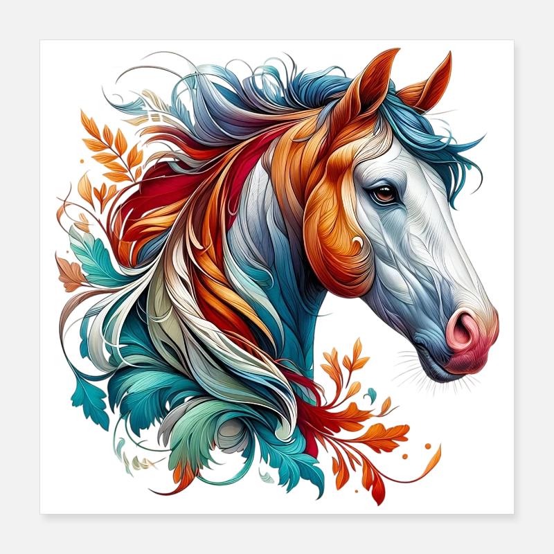 Cheval Poster 40 x 40 cm