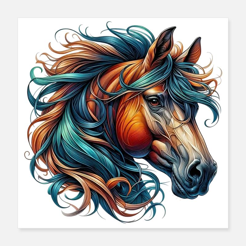 Pferd Poster 40x40 cm