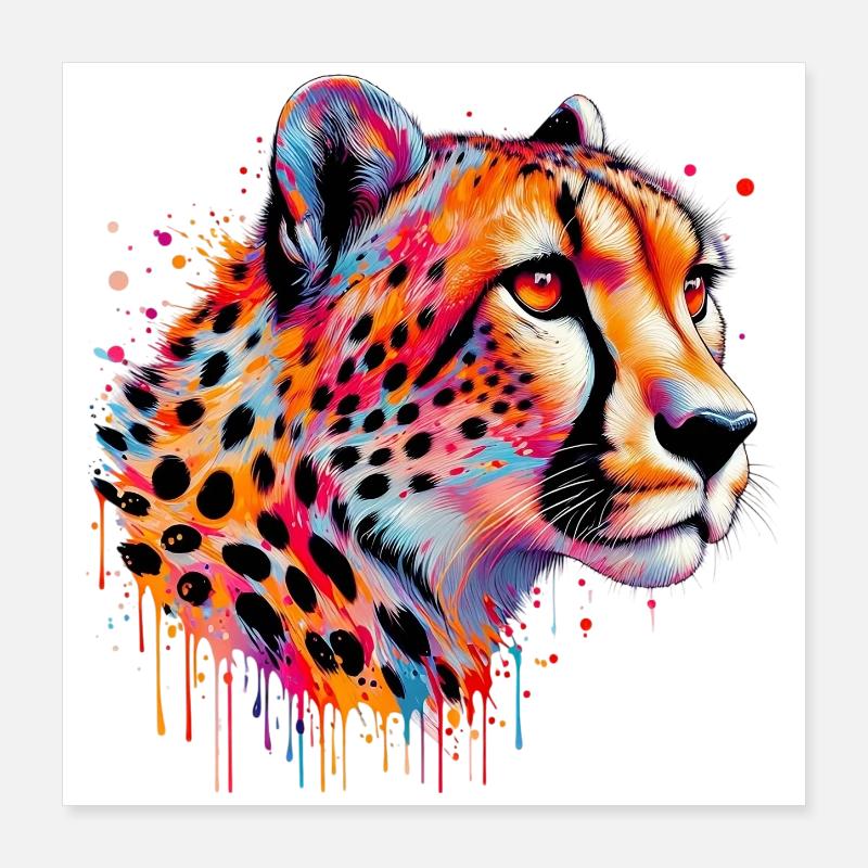 Guépard Poster 40 x 40 cm