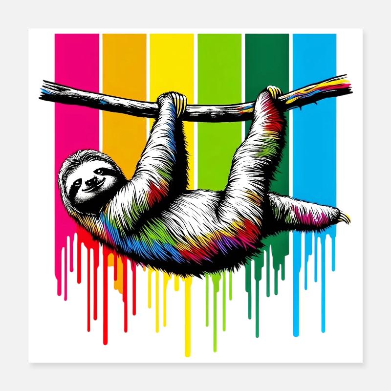 Faultier Poster 40x40 cm