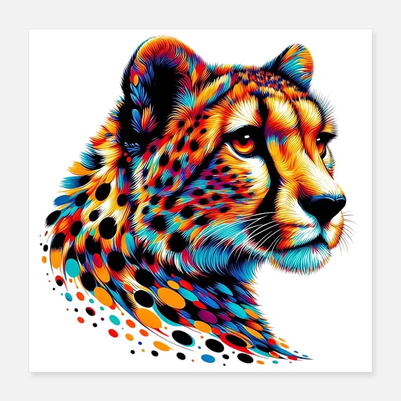 Gepard Poster 40x40 cm