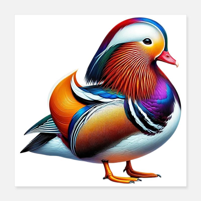 Mandarin duck Poster 16" x 16" (40x40 cm)