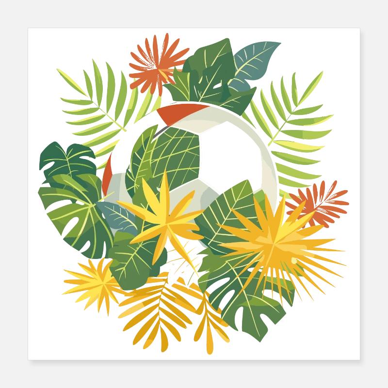 Fußball Comic Poster 40x40 cm