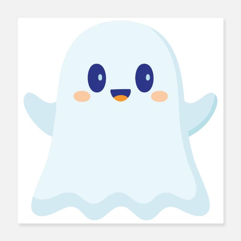 cute ghost Poster 16" x 16" (40x40 cm)